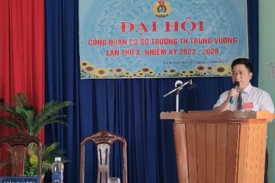 ĐẠI HỘI CÔNG ĐOÀN CƠ SỞ TRƯỜNG TH TRƯNG VƯƠNG LẦN THỨ X- NHIỆM KỲ 2023-2028